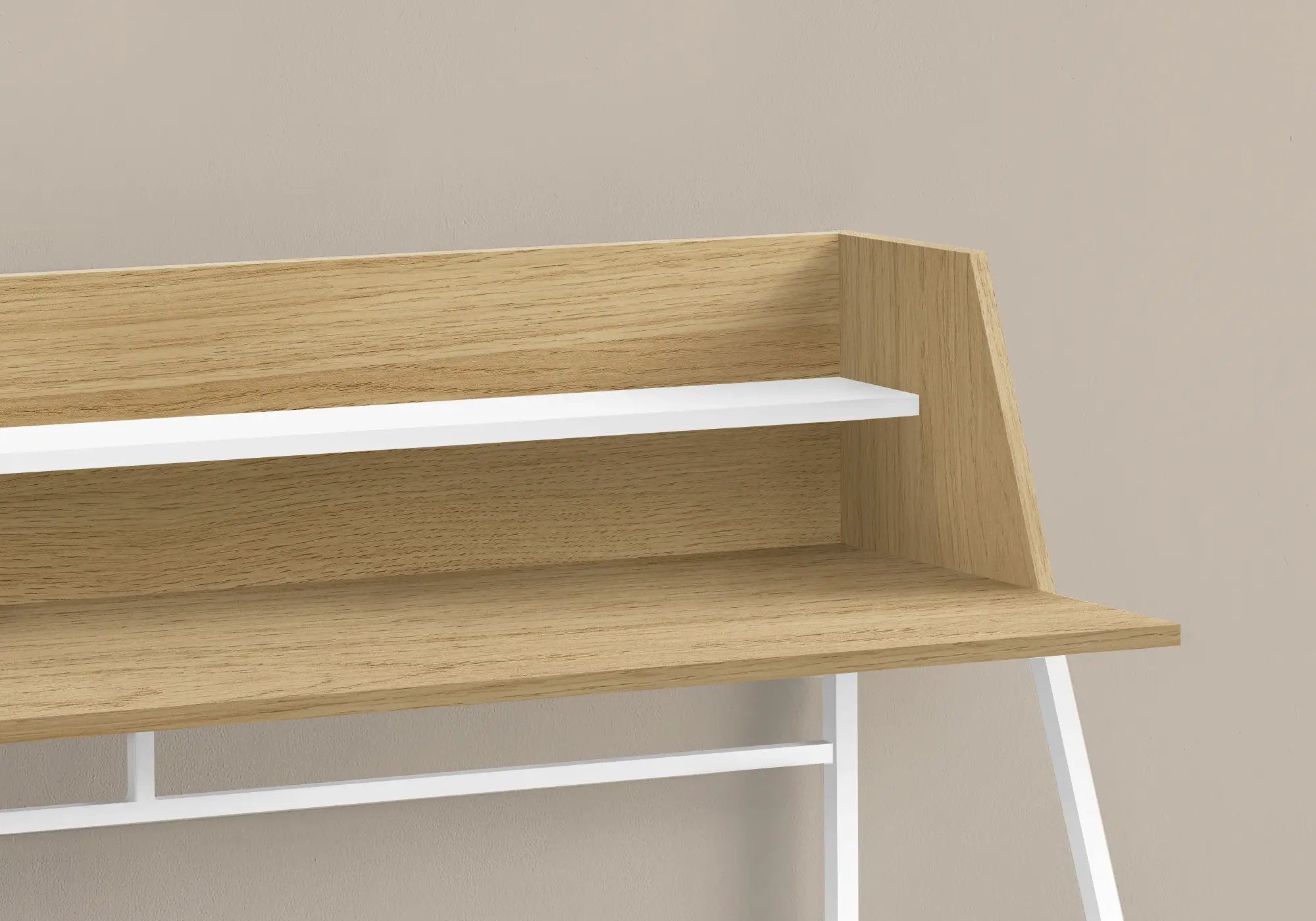 Computer Desk For Home Office, Laptop, Storage Shelves, Marble Look Contemporary & Modern by Unique Piece Furniture