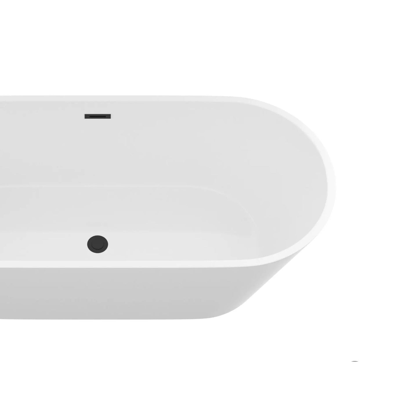 Gloss Freestanding Bathtub With Overflow & Pop Up Drain, Stand Alone Soaking Tub by HouseOfZazla