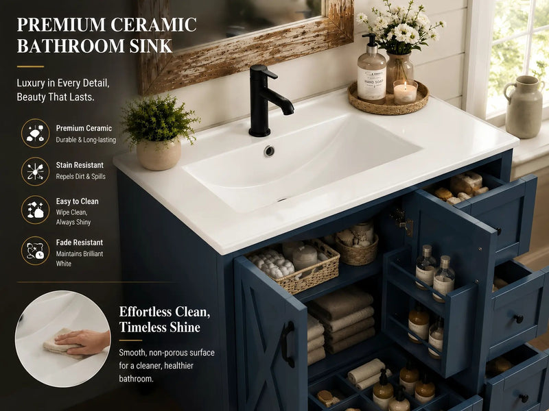 36 Inch Bathroom Vanity by HouseOfZazla