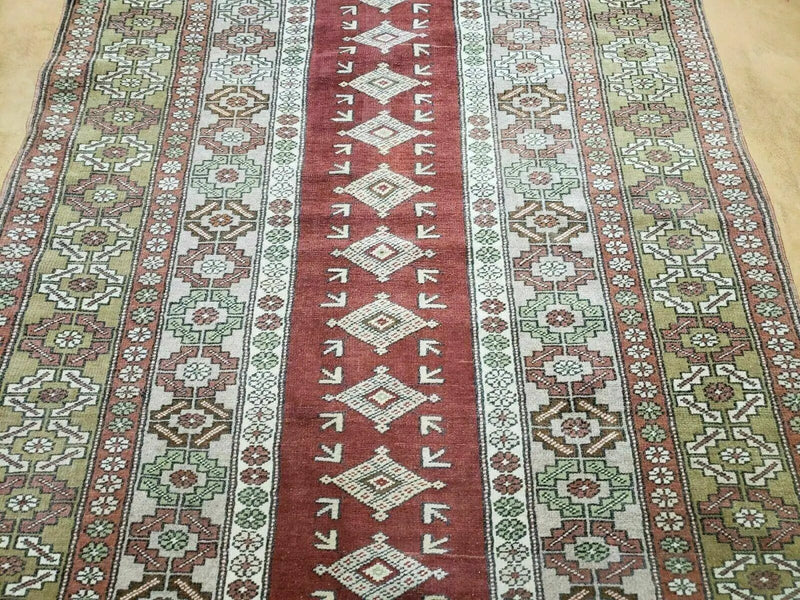 4' X 8' Antique Handmade Turkish Melas Oushak Wool Rug by Jewel Rugs