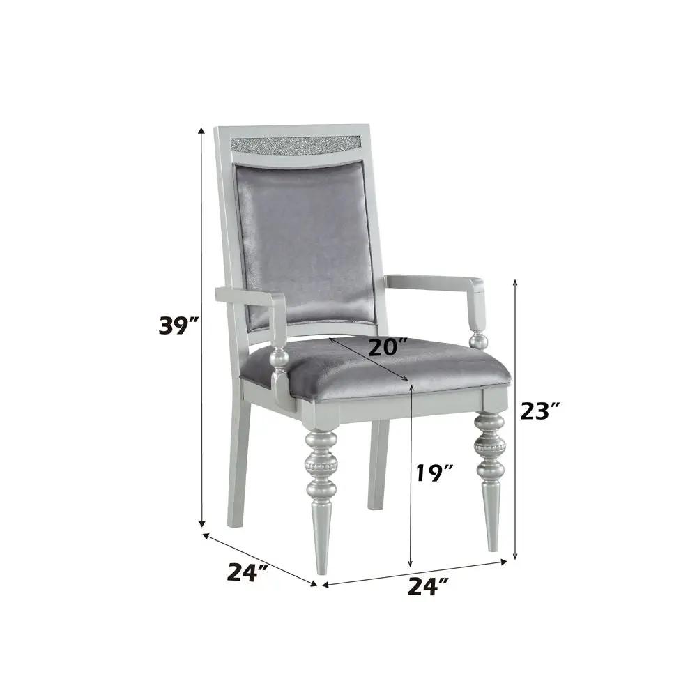Maverick - Arm Chair (Set of 2) - Fabric & Platinum by Unique Piece Furniture