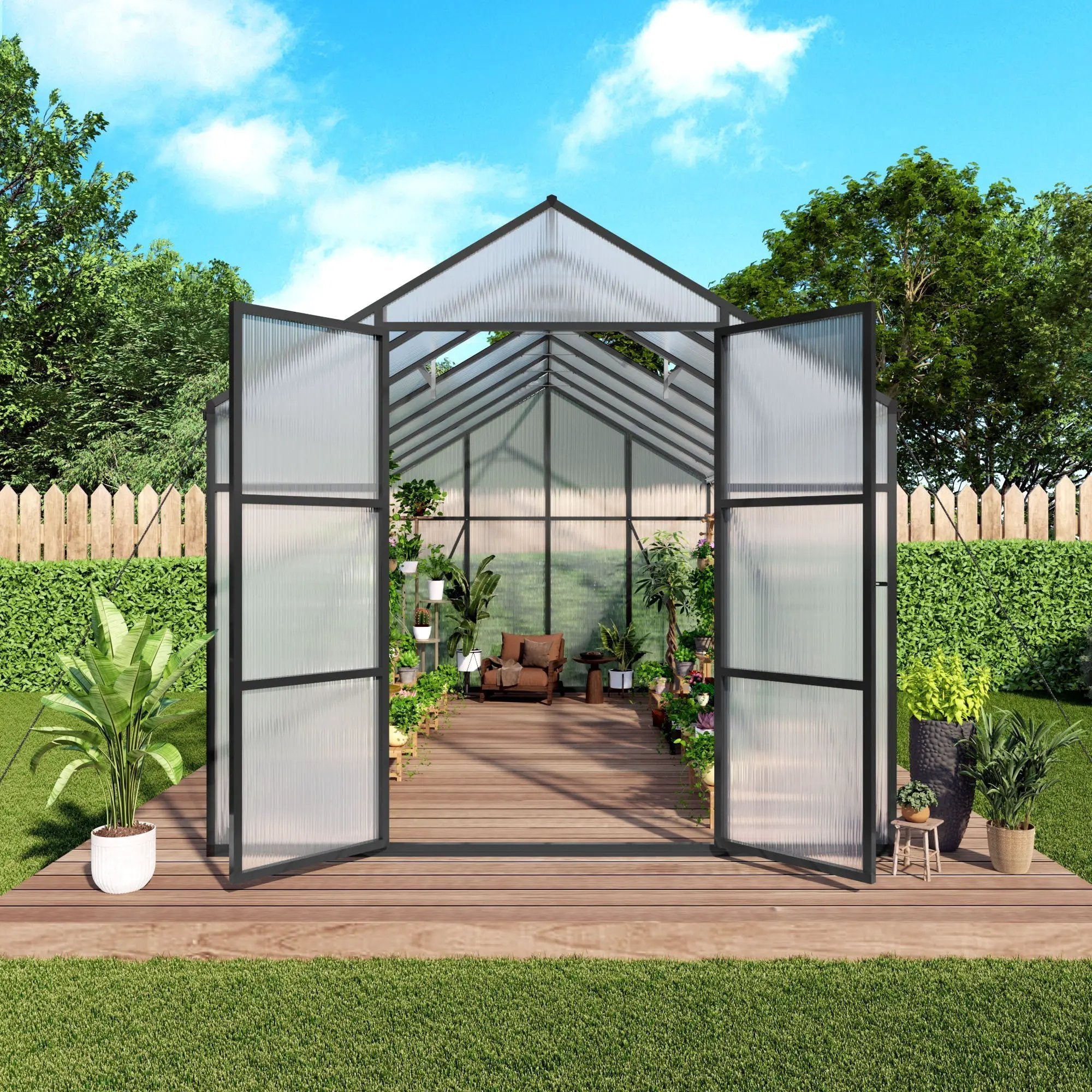 Gain Height Windproof house All Season Outdoor Garden Shelter by HouseOfZazla