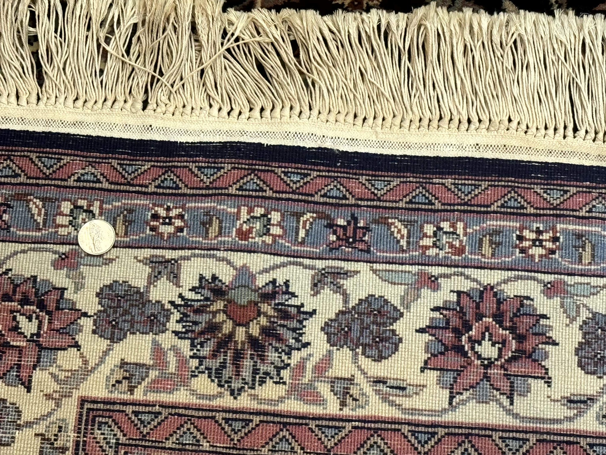 Sino Persian Rug 4x6, Navy Blue and Cream, Floral Allover Oriental Carpet by Jewel Rugs