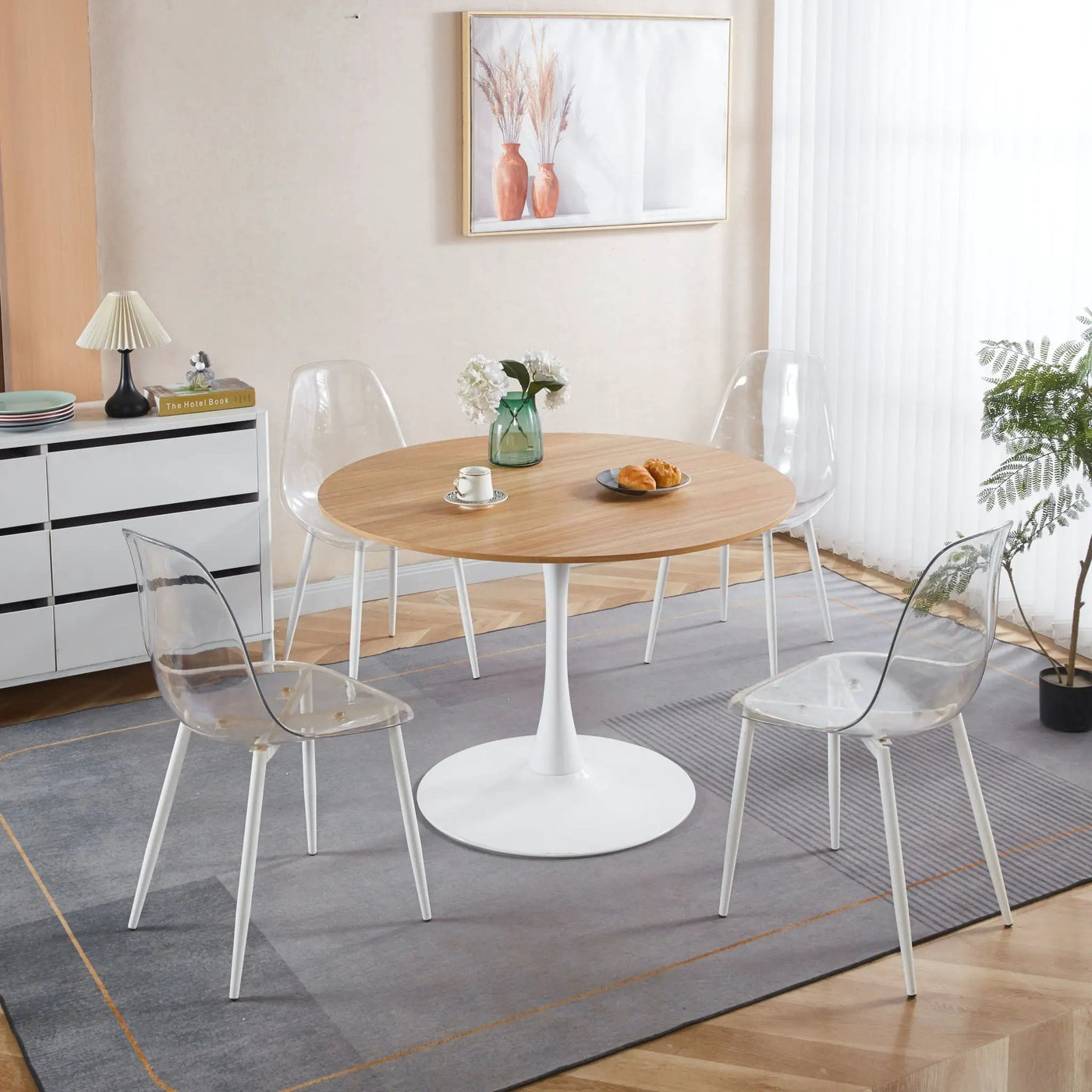 Mid-Century Tulip Dining Table With Round Top by Unique Piece Furniture