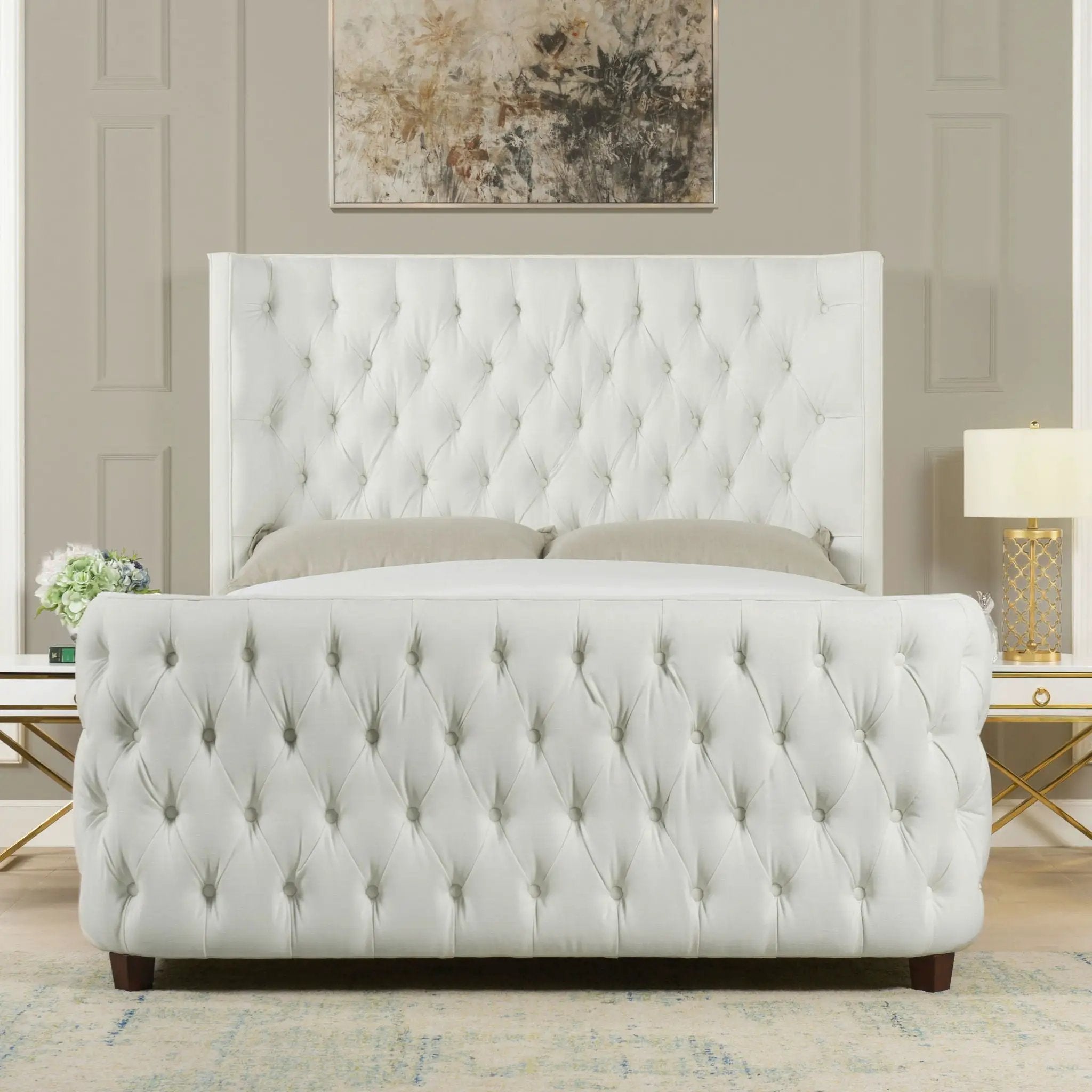 Brooklyn - Tufted Panel Bed Headboard And Footboard Set by Unique Piece Furniture