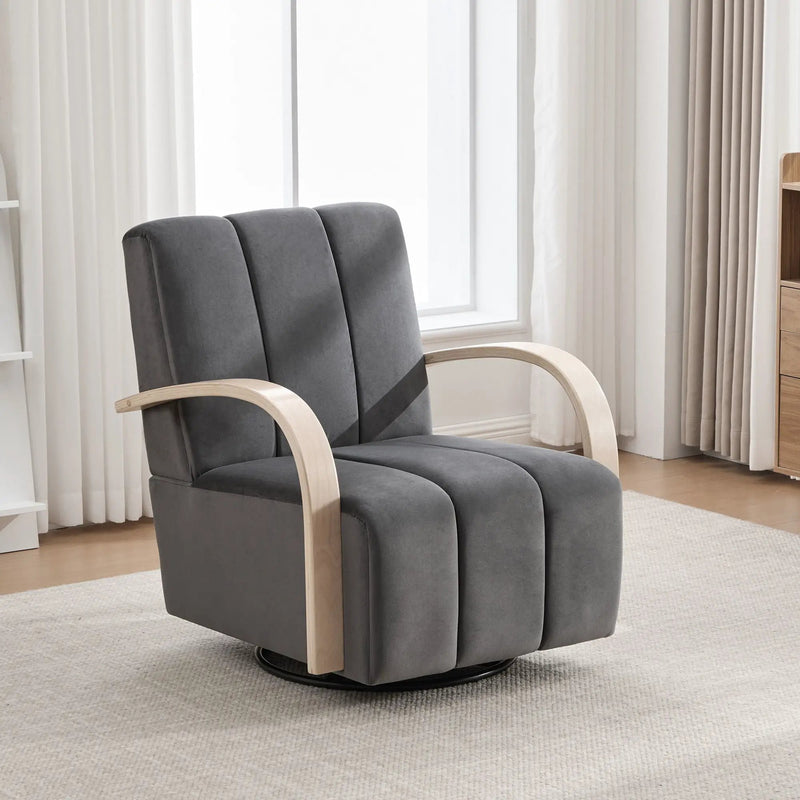 360° Swivel Accent Chair With Armrests by Unique Piece Furniture
