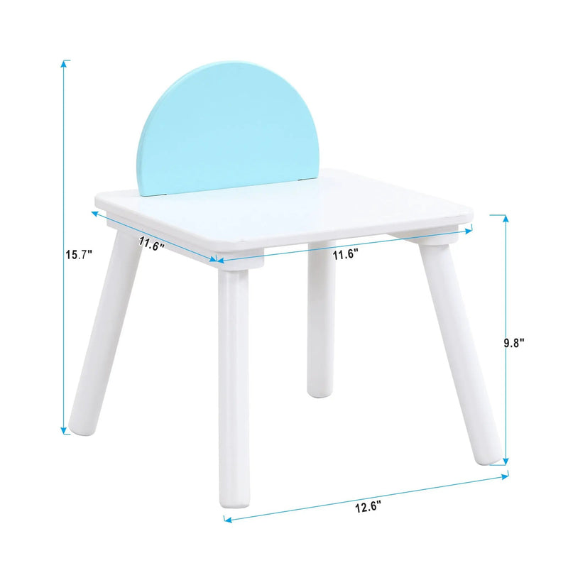 Children's Panel Table With 4 Chairs - White by Unique Piece Furniture