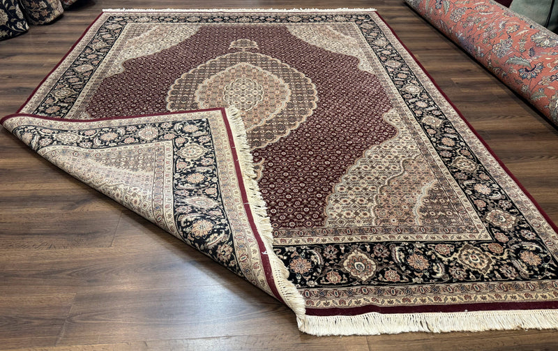 Sino Persian Rug 8x10, Herati, Elegant Oriental Carpet, Dark Maroon by Jewel Rugs