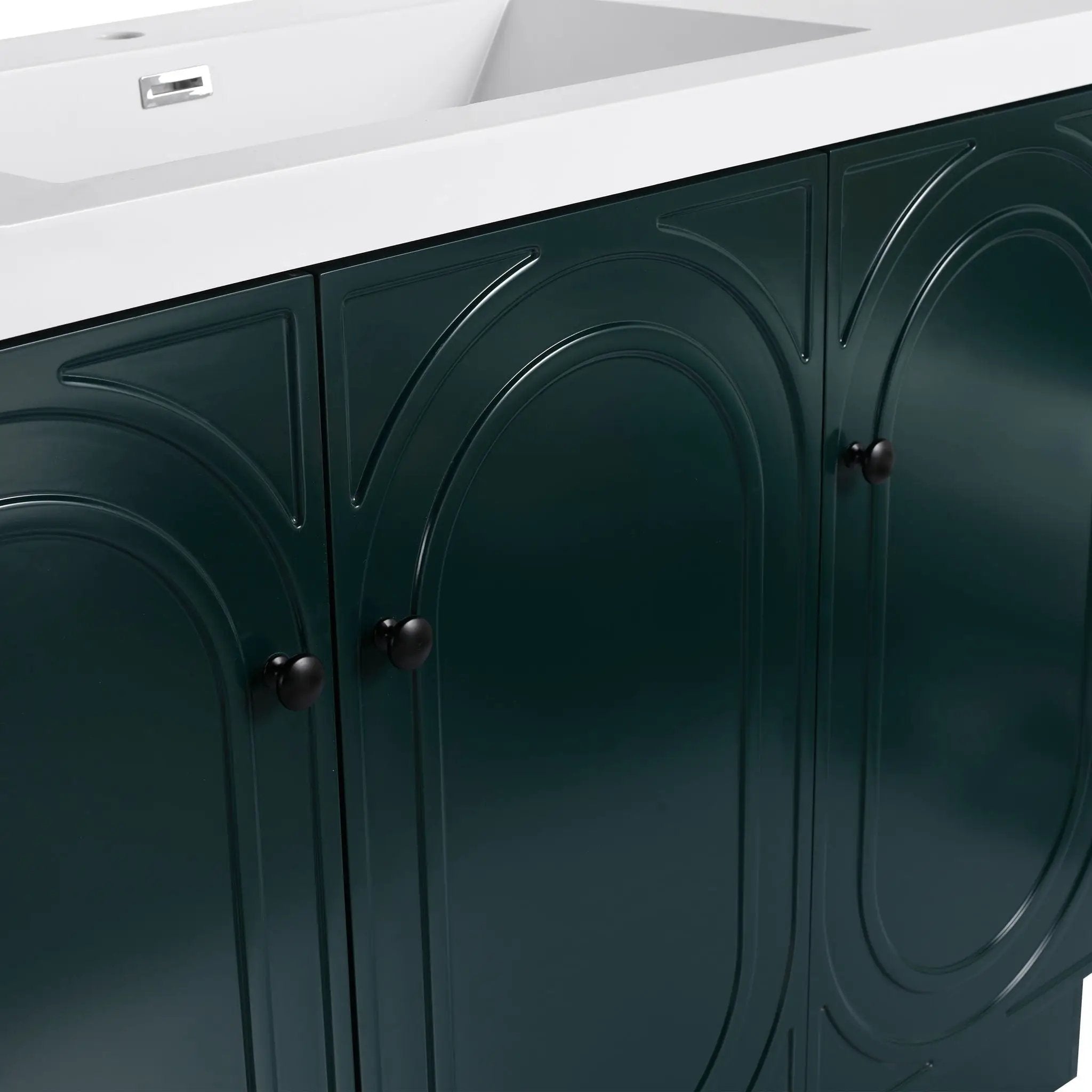 Modern Freestanding Bathroom Vanity With Soft Close Cabinet Doors by HouseOfZazla