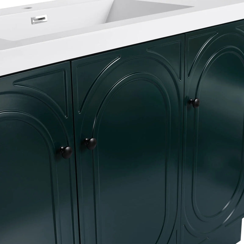 Modern Freestanding Bathroom Vanity With Soft Close Cabinet Doors by HouseOfZazla