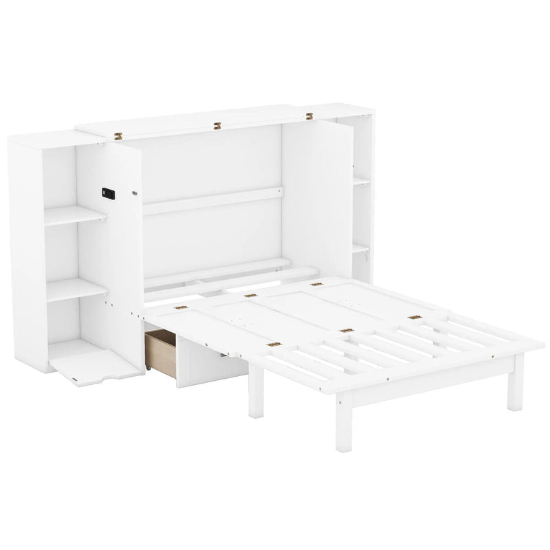 Murphy Bed With Shelves, Drawers And USB Ports by Unique Piece Furniture