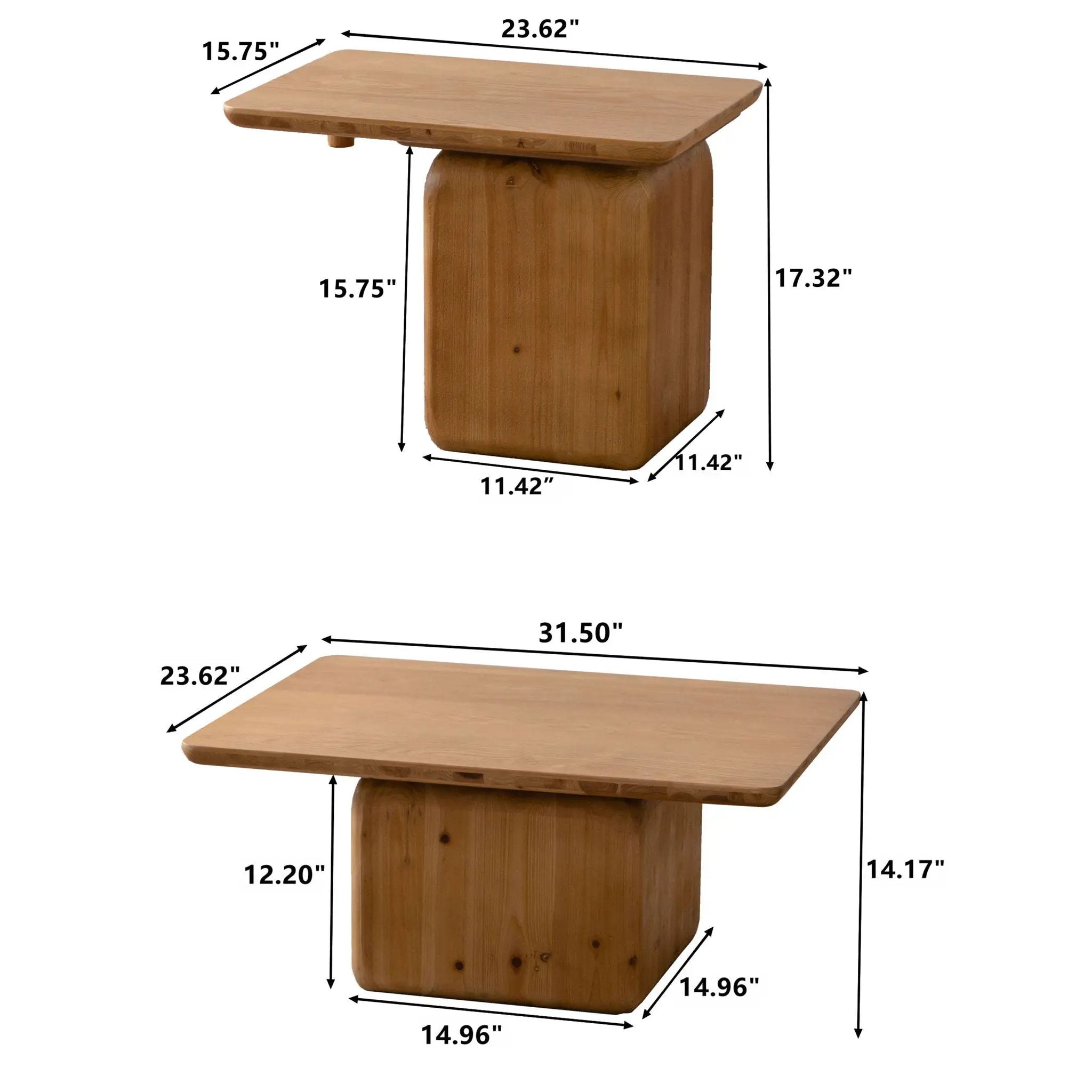 Square Coffee Table Set (Set of 2) by Unique Piece Furniture