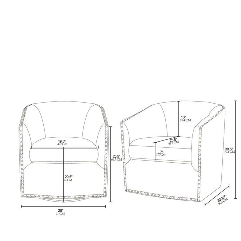 Luxurious Chair With 360 Degree Rotation by Unique Piece Furniture