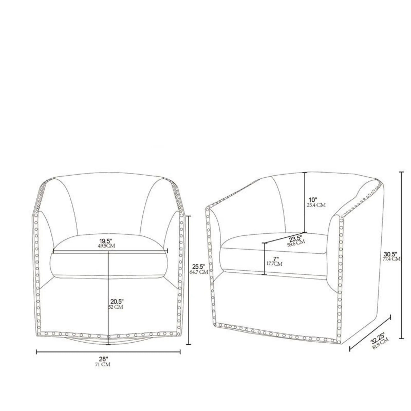 Luxurious Chair With 360 Degree Rotation by Unique Piece Furniture