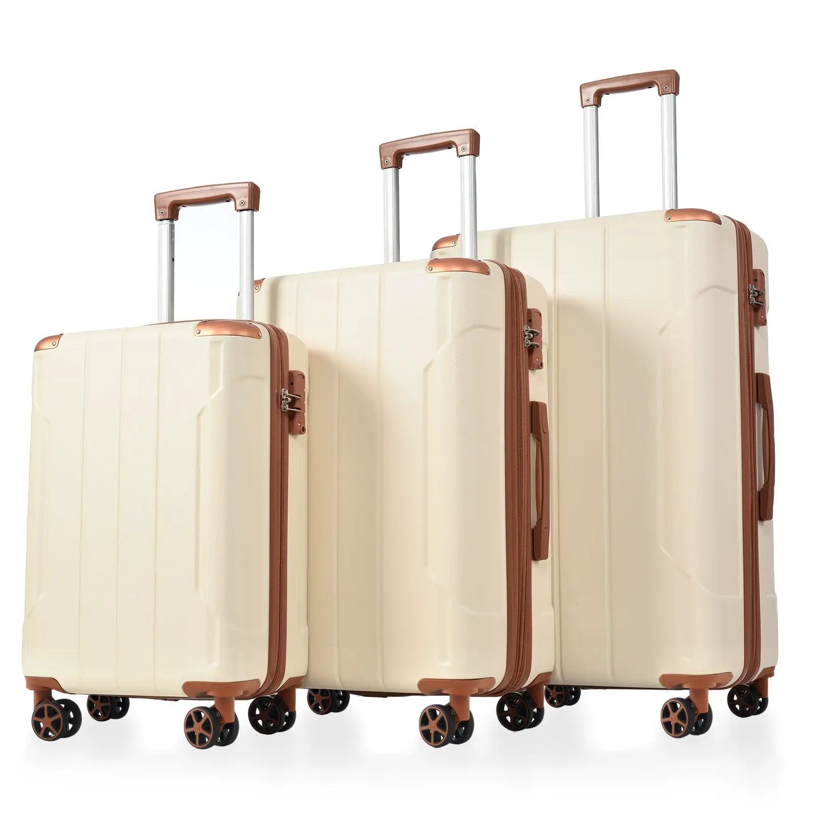 3 Piece Expandable Hard Shell Luggage Set with TSA Lock by HouseOfZazla