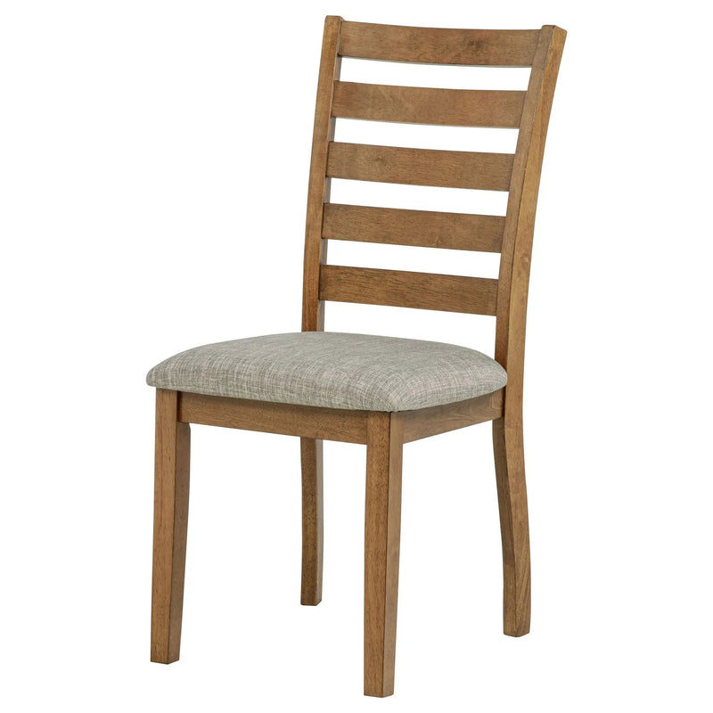 Atwood Wood Dining Side Chair Upholstered Seat Warm Brown by Unique Piece Furniture