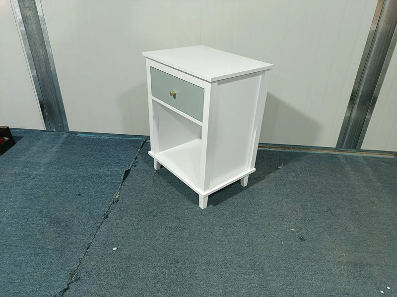 26.77''H Wooden Nightstand with One Drawer and One Shelf by HouseOfZazla