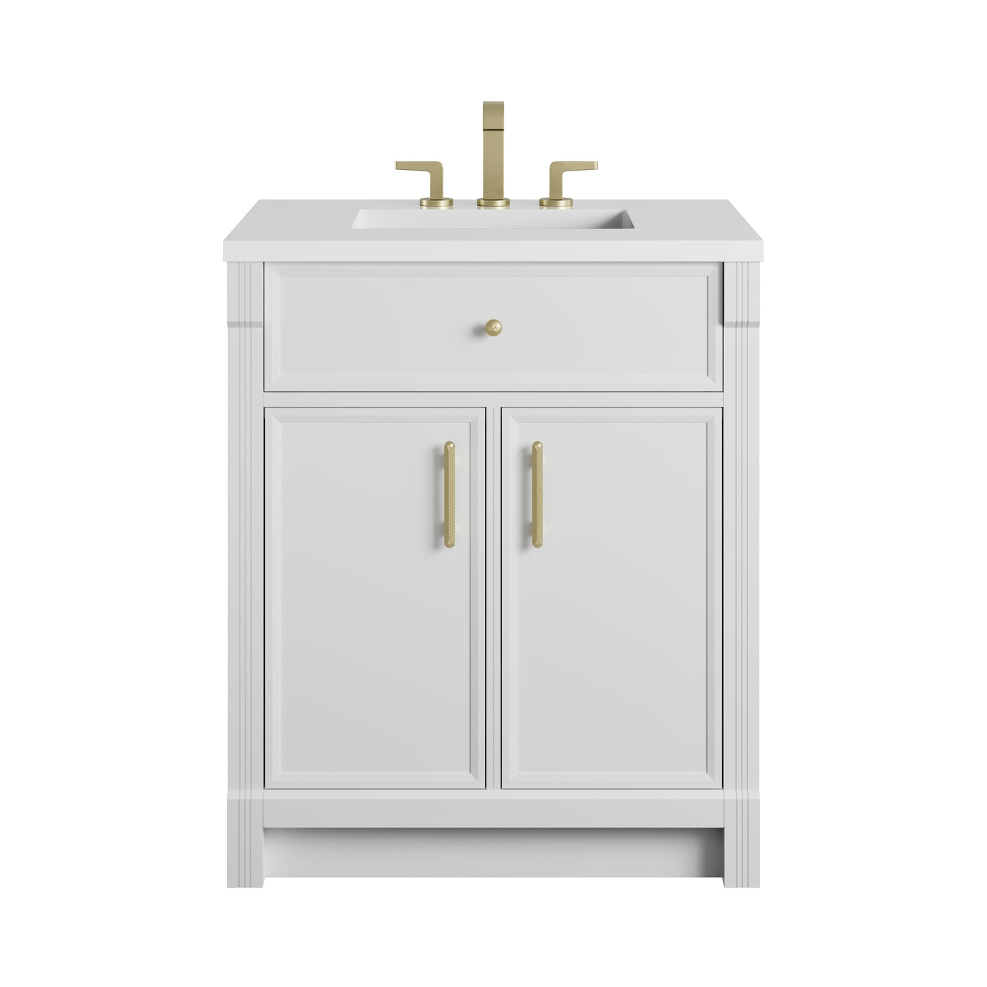 James Martin Bellshire 30" Single Bathroom Vanity, Bright White, view 28
