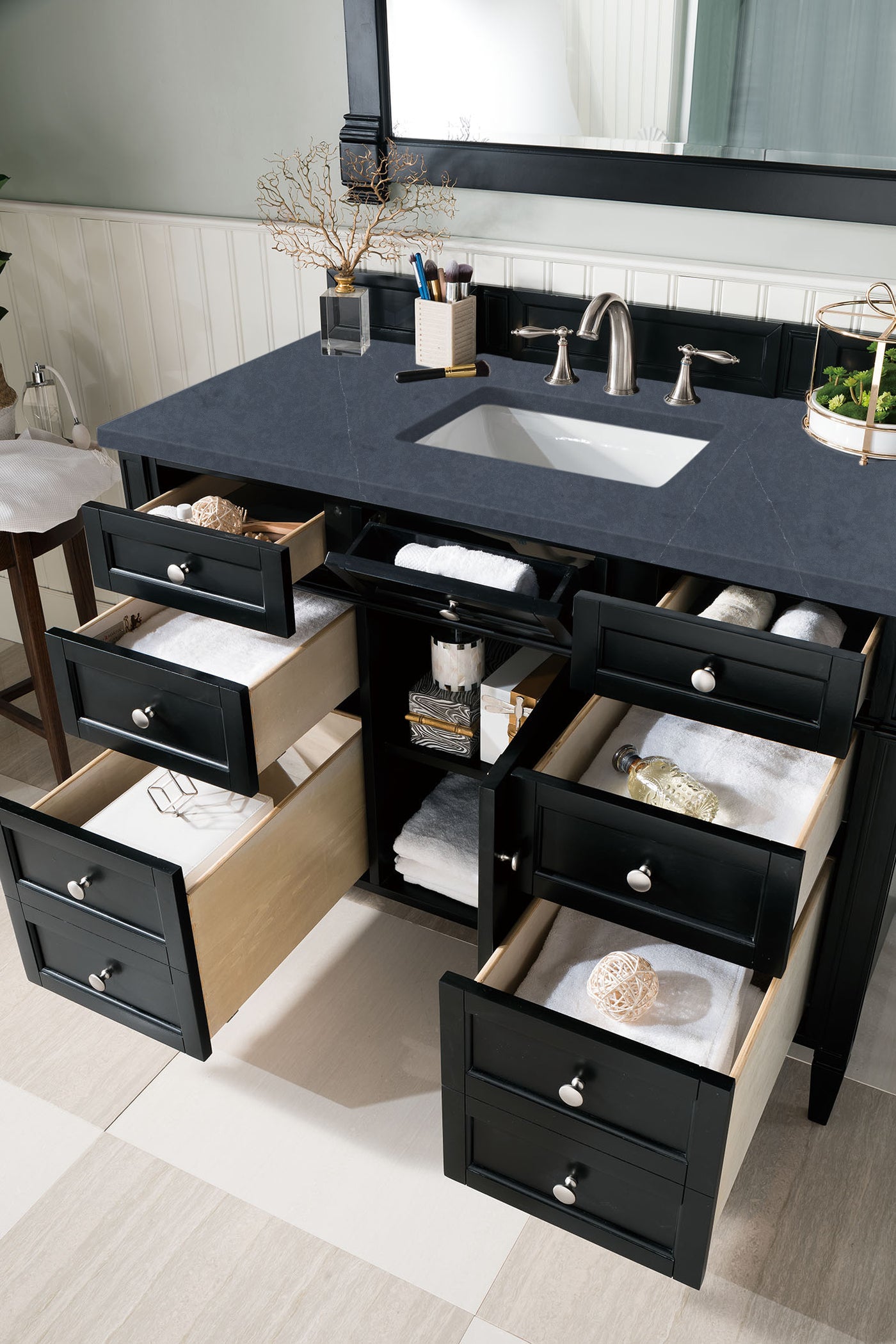 James Martin Brittany 48" Single Bathroom Vanity, Black Onyx, view 37