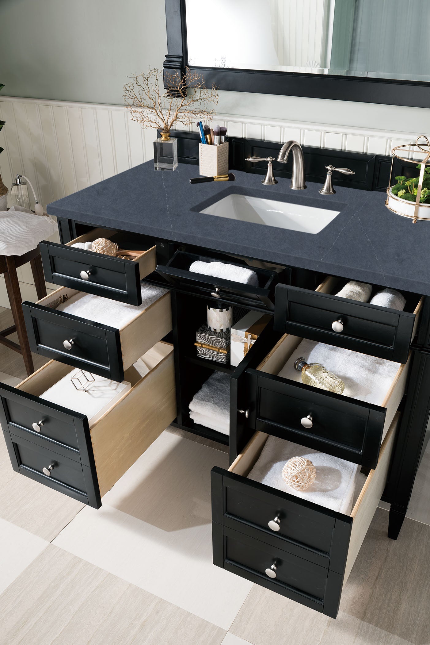 James Martin Brittany 48" Single Bathroom Vanity, Black Onyx, view 37