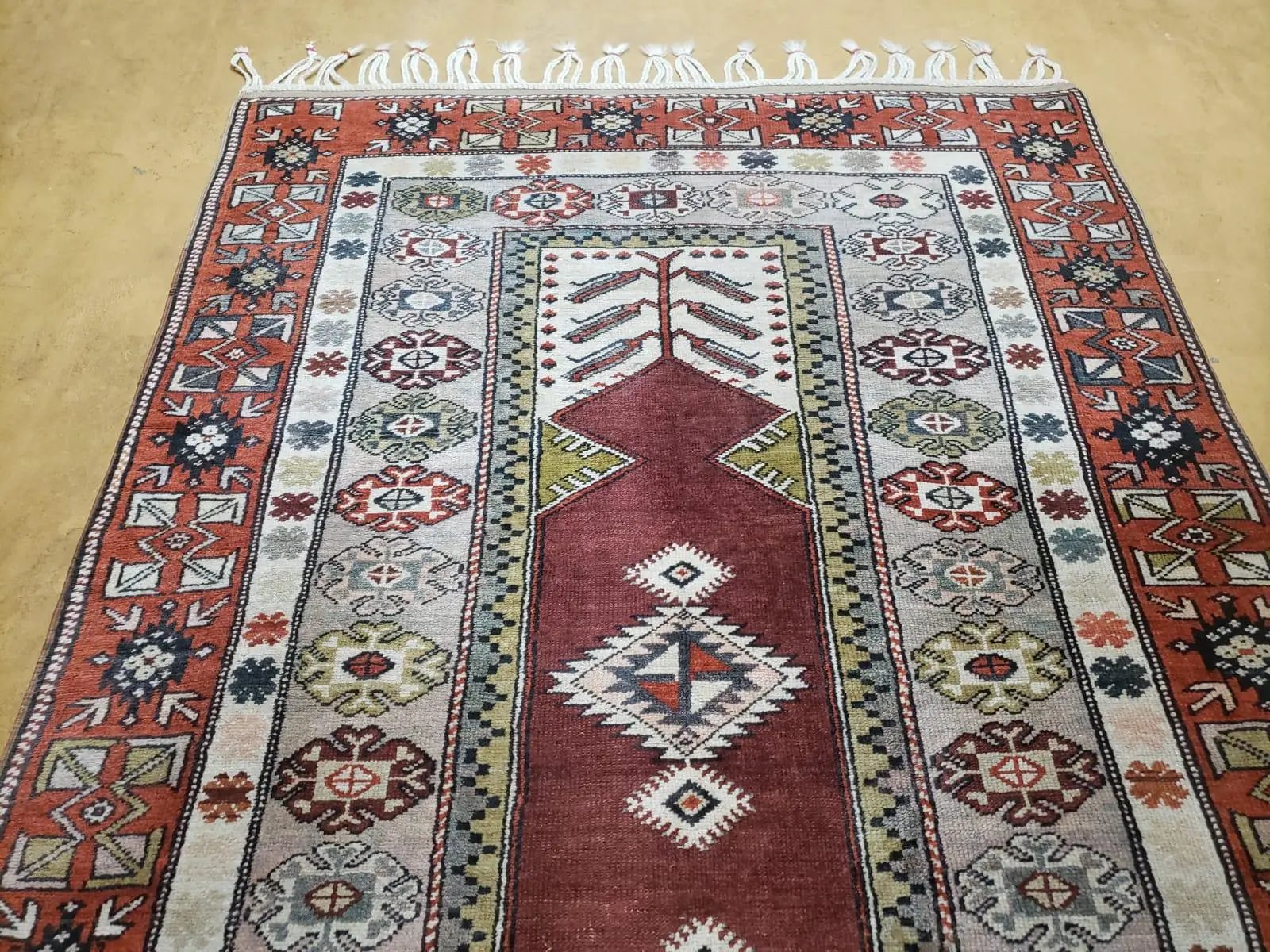 4x8 Turkish Rug - Turkish Oriental Carpet - Tribal Rug - Talesh Rug - Hand Knotted Wool Area Rug 4' 4" x 7' 6" Bedroom Rug Vintage by Jewel Rugs