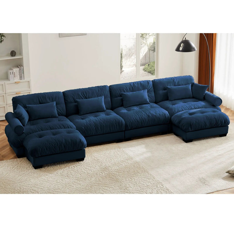 Super Comfort Oversized Modular Sectional Sofa With Movable Ottoman by Unique Piece Furniture