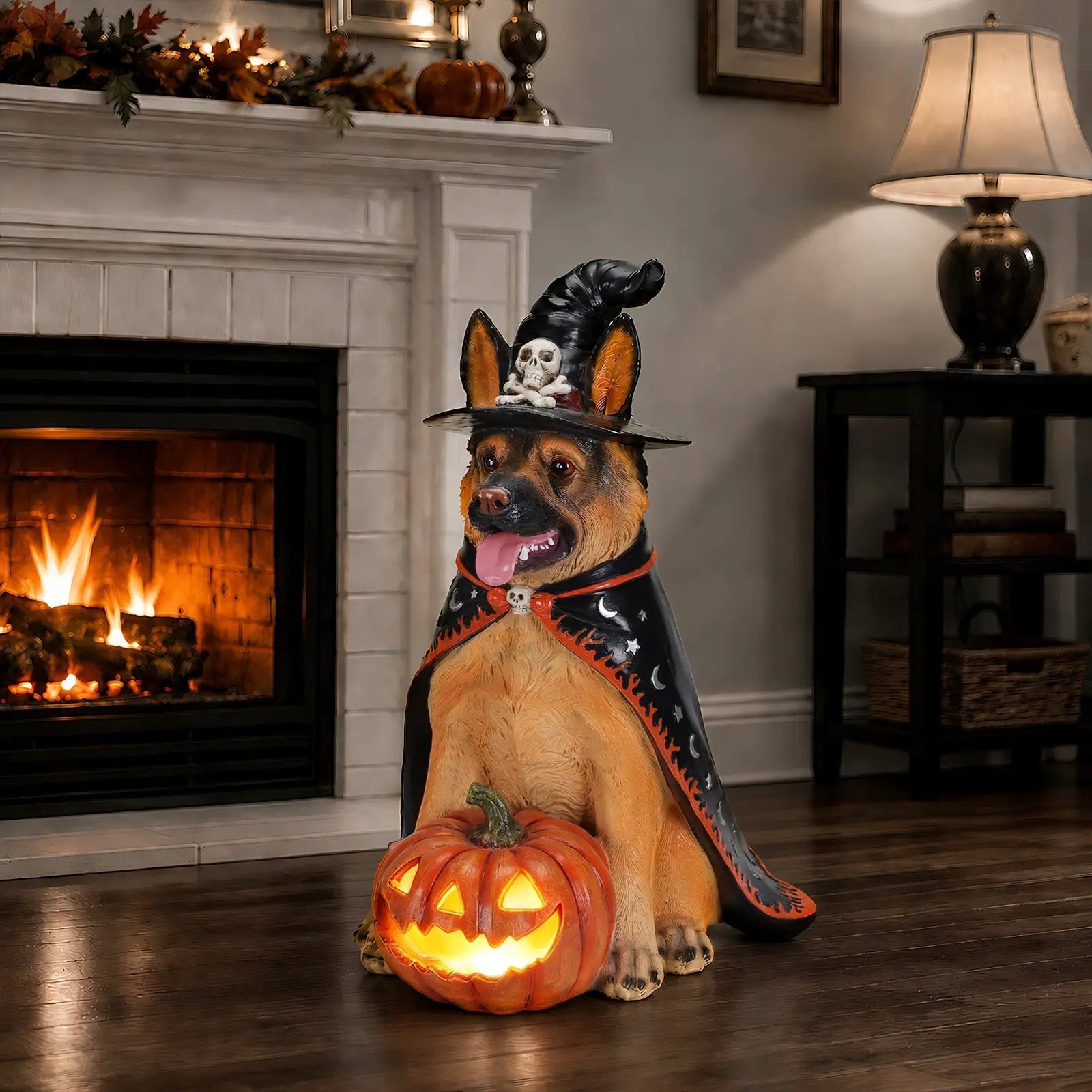 Halloween German Shepherd Dog Statue by HouseOfZazla