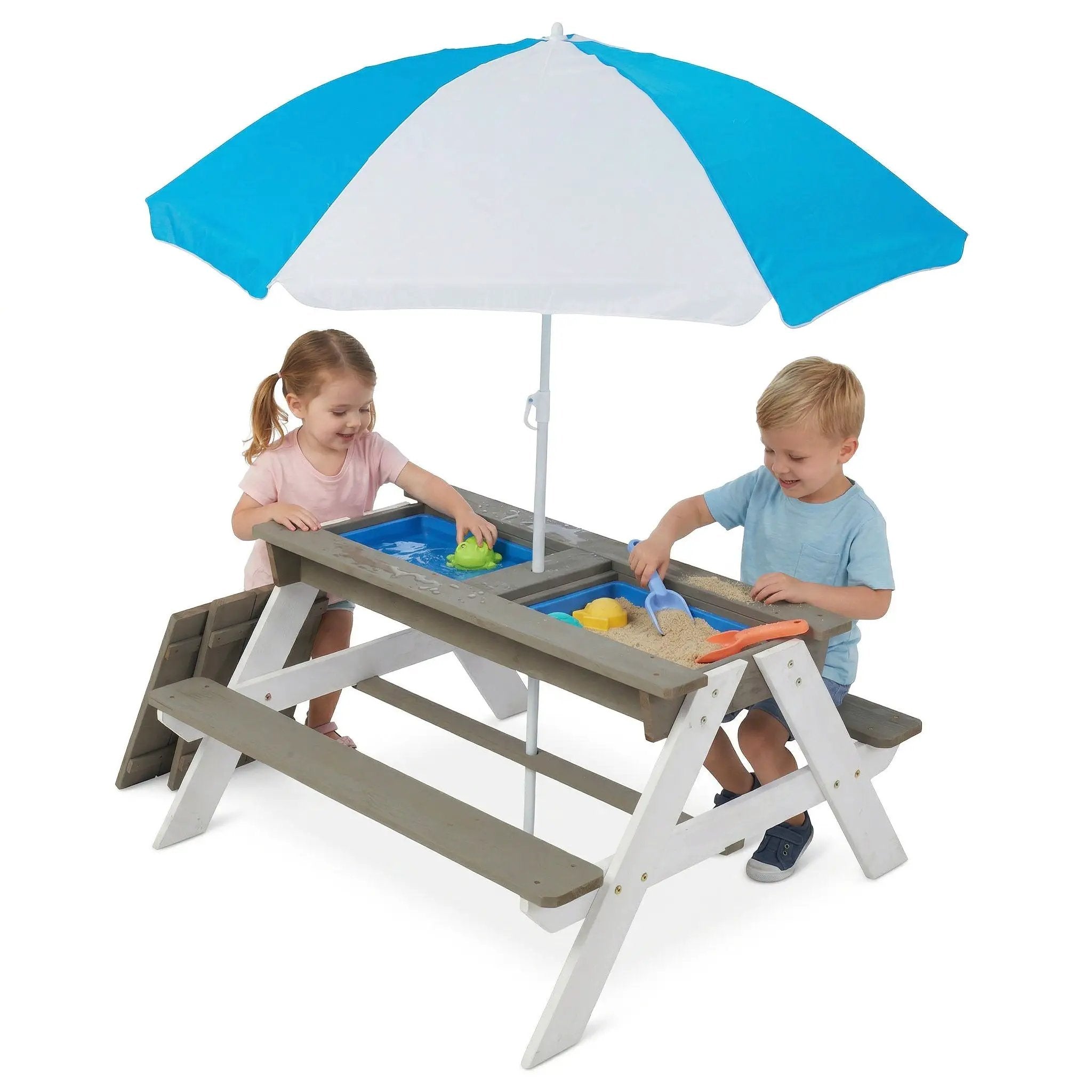 Kids Picnic Table With Sand And Water Table Conversion by Unique Piece Furniture