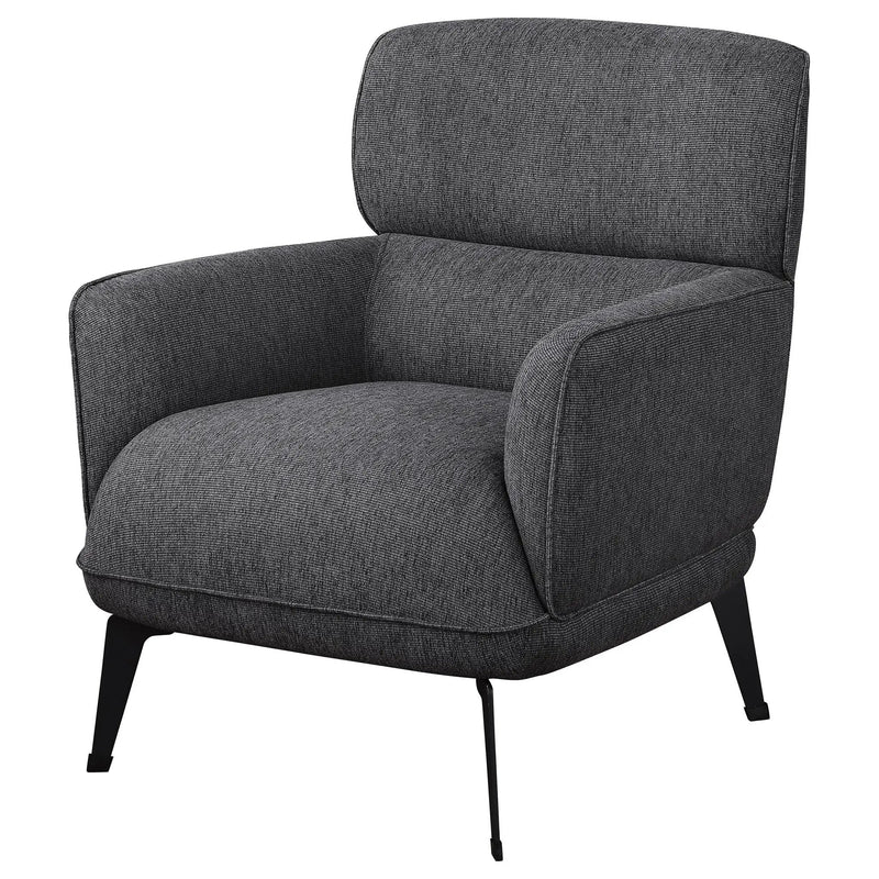 Andrea Upholstered Crescent Arm Accent Chair Grey by Unique Piece Furniture