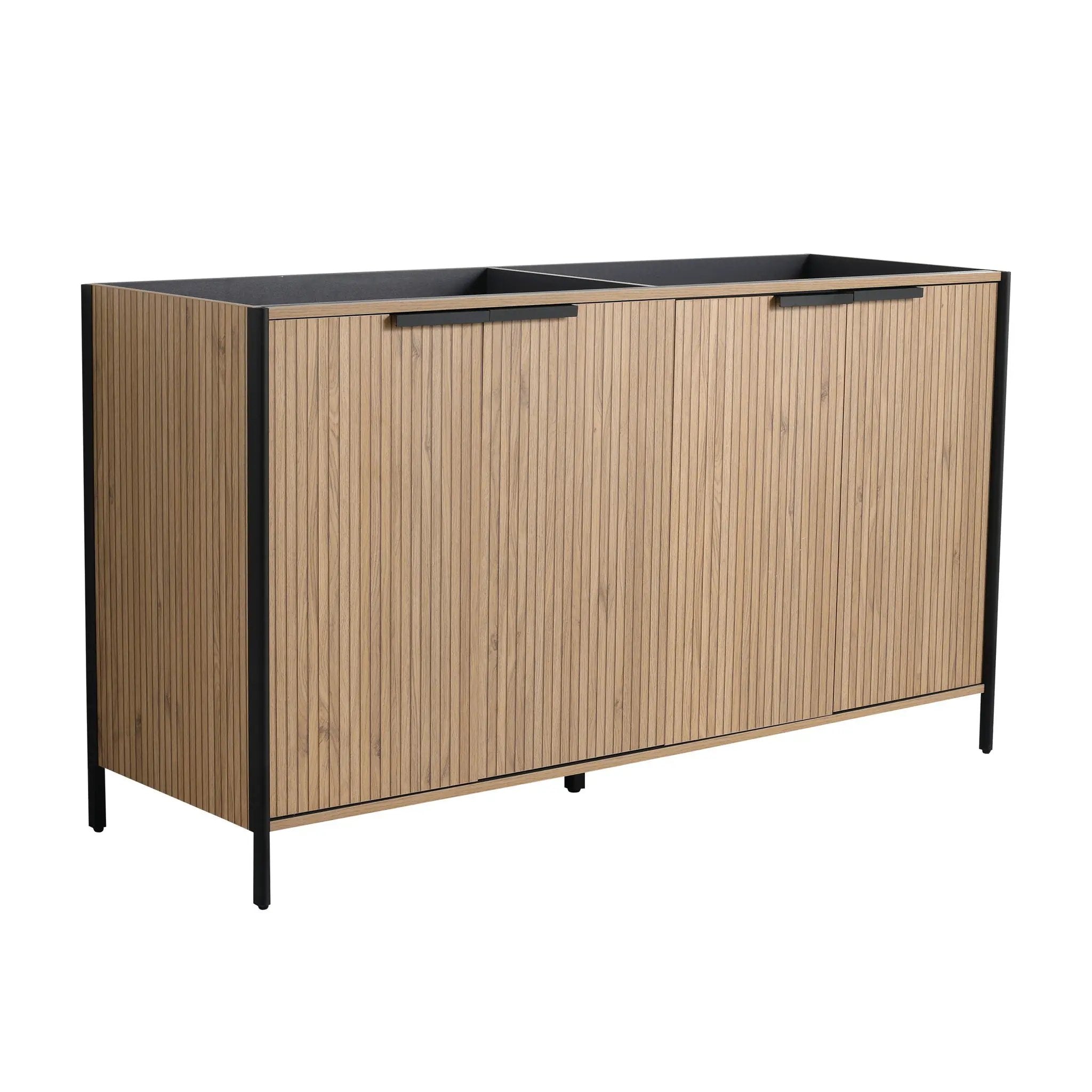 Contemporary Freestanding Bathroom Vanity With Adjustable Shelves by Unique Piece Furniture