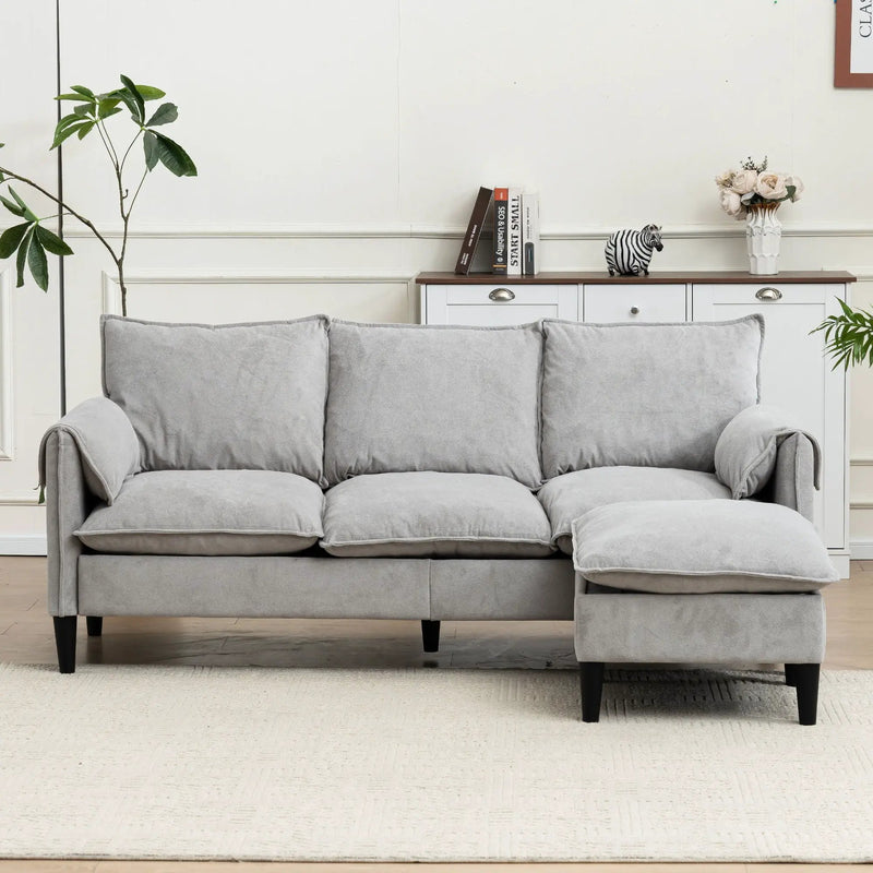 Convertible Combination Sofa With Footstools With Storage by Unique Piece Furniture