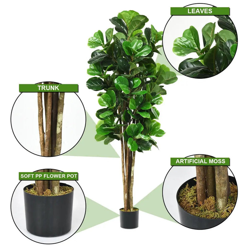 6-Feet Artificial Indoor-Outdoor Home Decorative Planter by DirectDeals