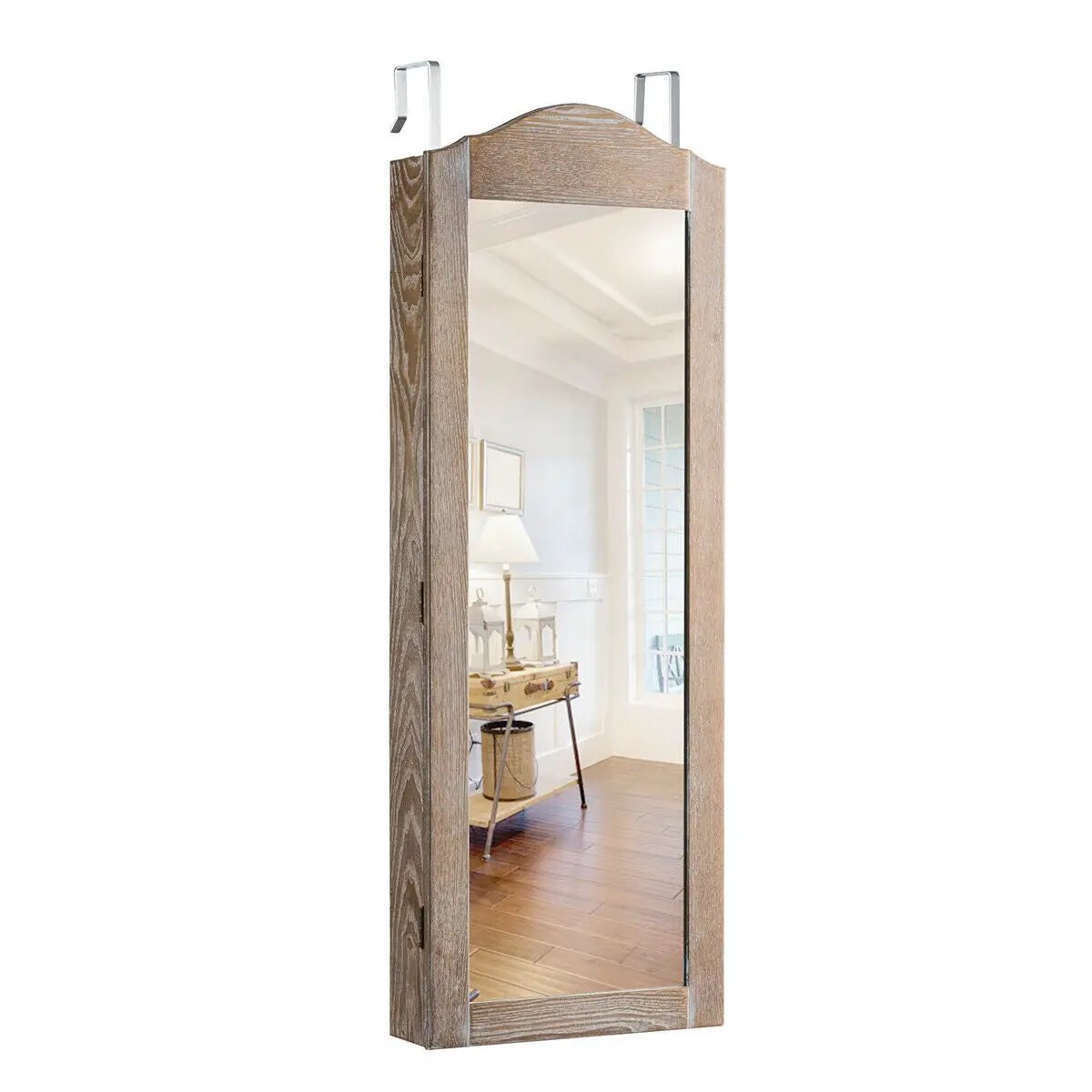 Wall/Door Mounted Jewelry Armoire Cabinet with Mirror by DirectDeals