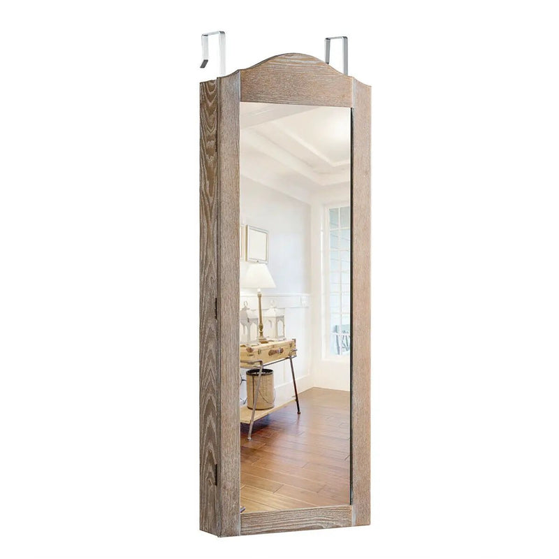 Wall/Door Mounted Jewelry Armoire Cabinet with Mirror by DirectDeals