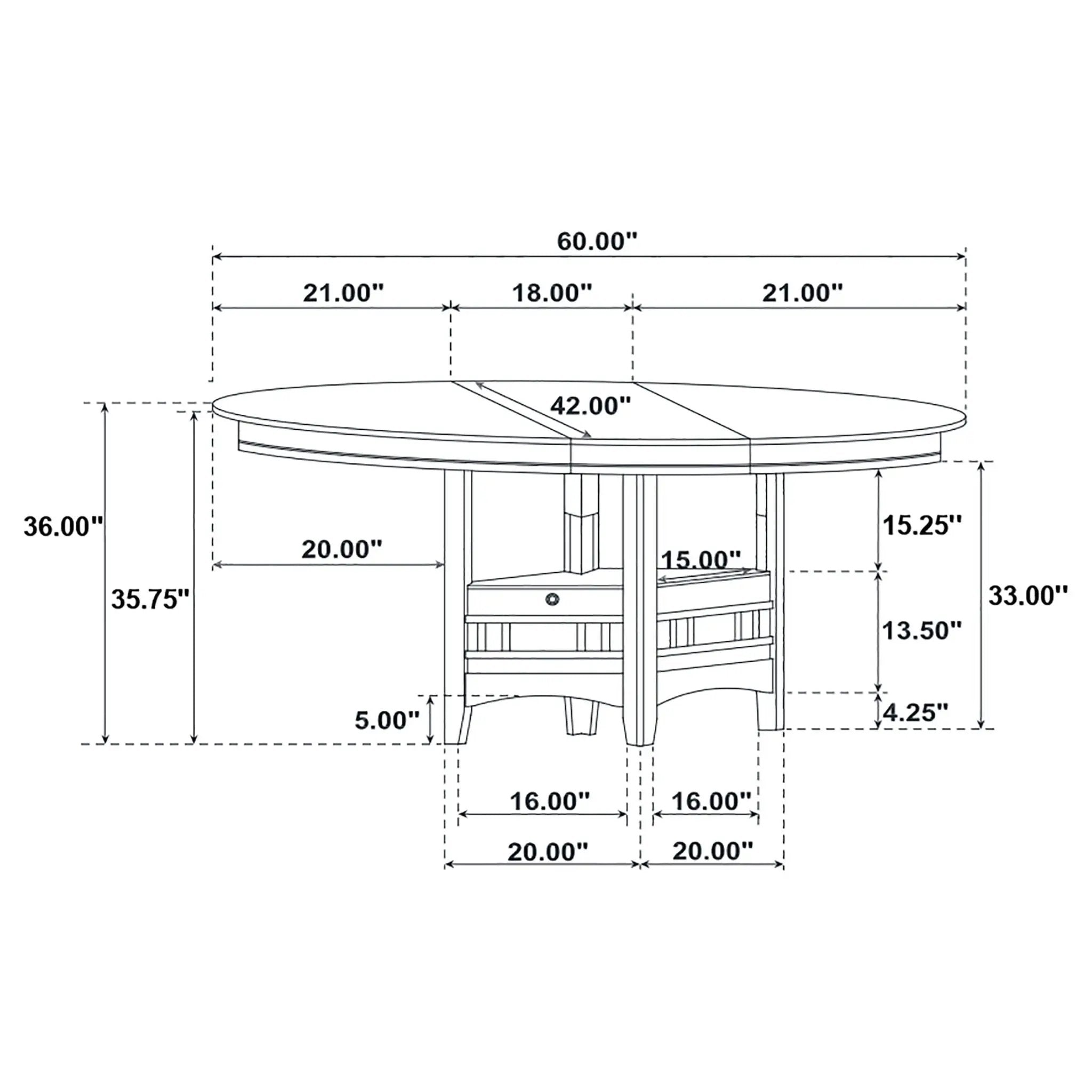 Hester - Extension Counter Dining Table - Espresso