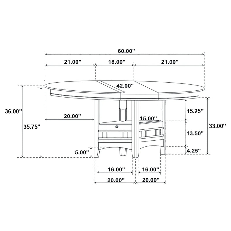 Hester - Extension Counter Dining Table - Espresso
