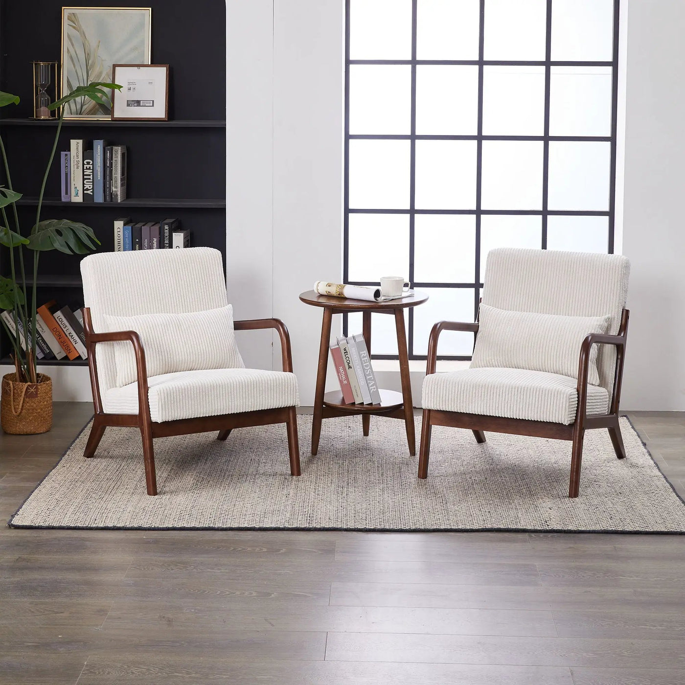 Accent Chair With Pillow And Wood Frame by HouseOfZazla