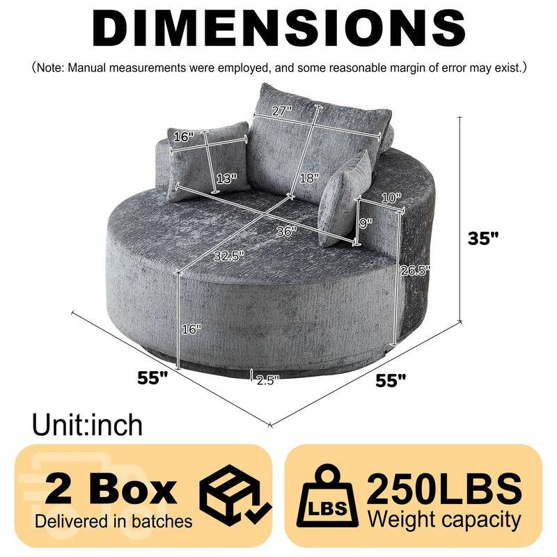 Swivel Chair With Rotating Base For Living Room by HouseOfZazla