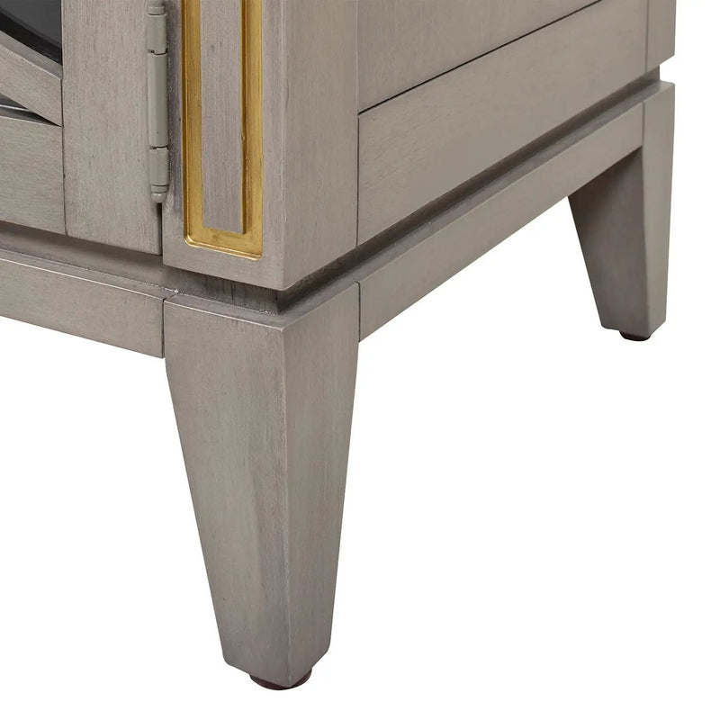 Dauphin - TV Stand Storage Display Console Table - Gray Cashmere by HouseOfZazla