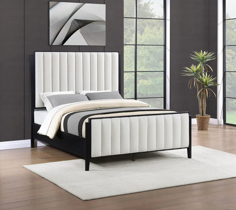 Brookmead 60-inch Upholstered Queen Bed Black by Unique Piece Furniture