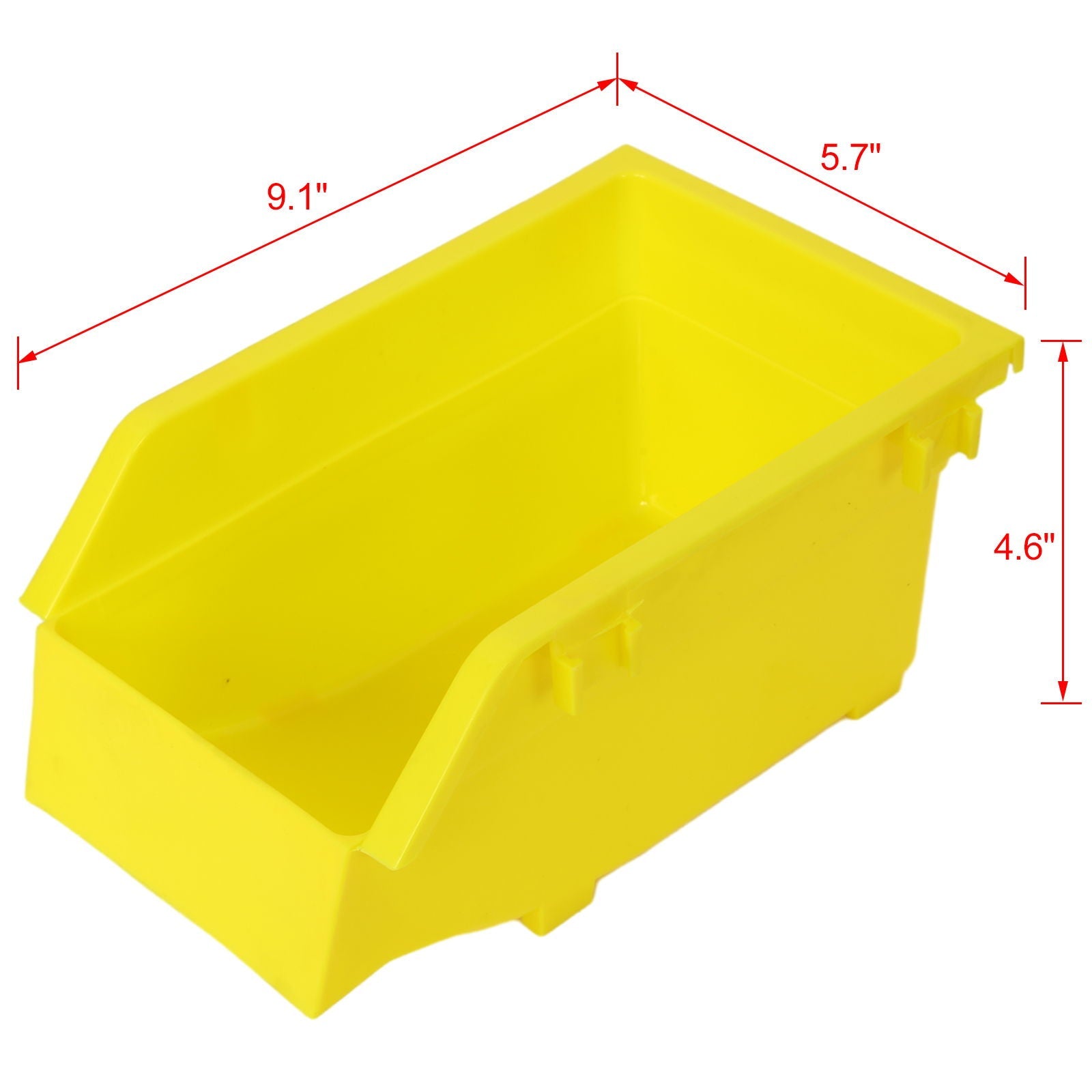 90 Parts Bin Shelving Storage Organizer With Locking Wheels For Shop Garage And Home - Black / Yellow by HouseOfZazla