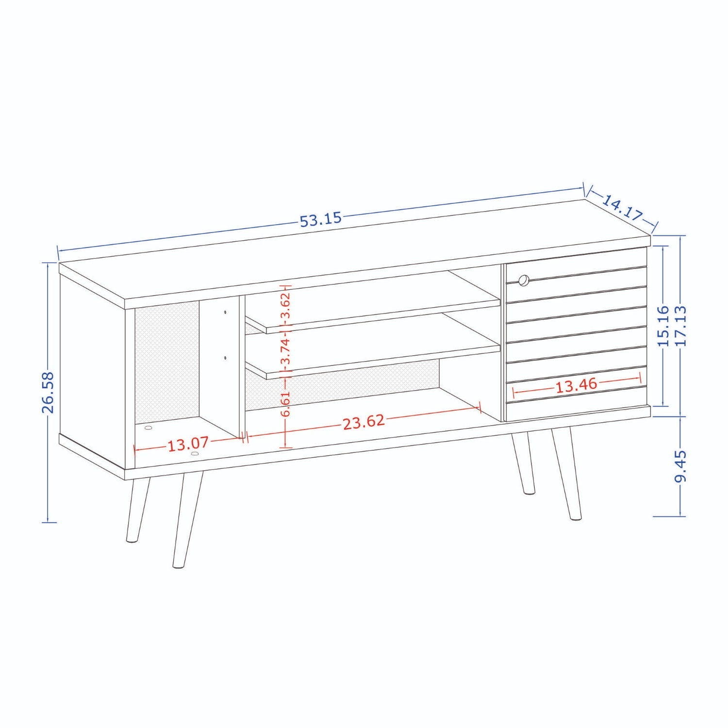 Liberty - Free Standing Design TV Stand by HouseOfZazla