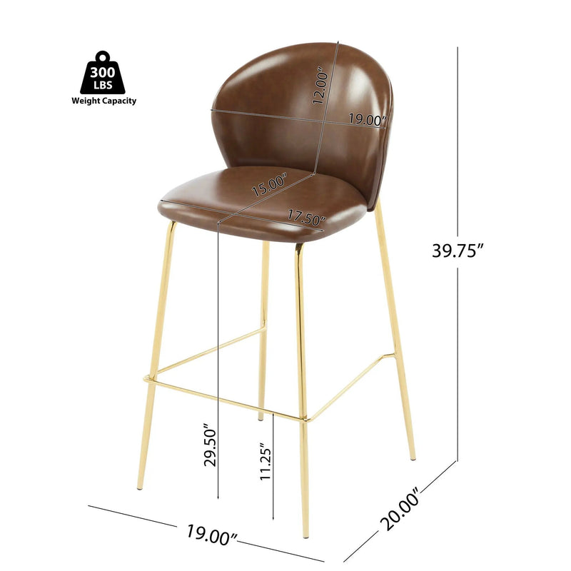 Kira - Upholstered Bar Stool (Set of 2) by HouseOfZazla