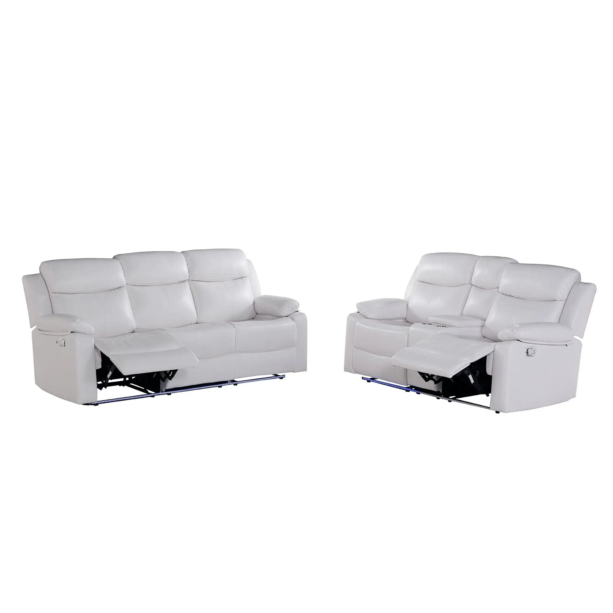 Blanche - Reclining Set With LED Lights, Speaker by Unique Piece Furniture