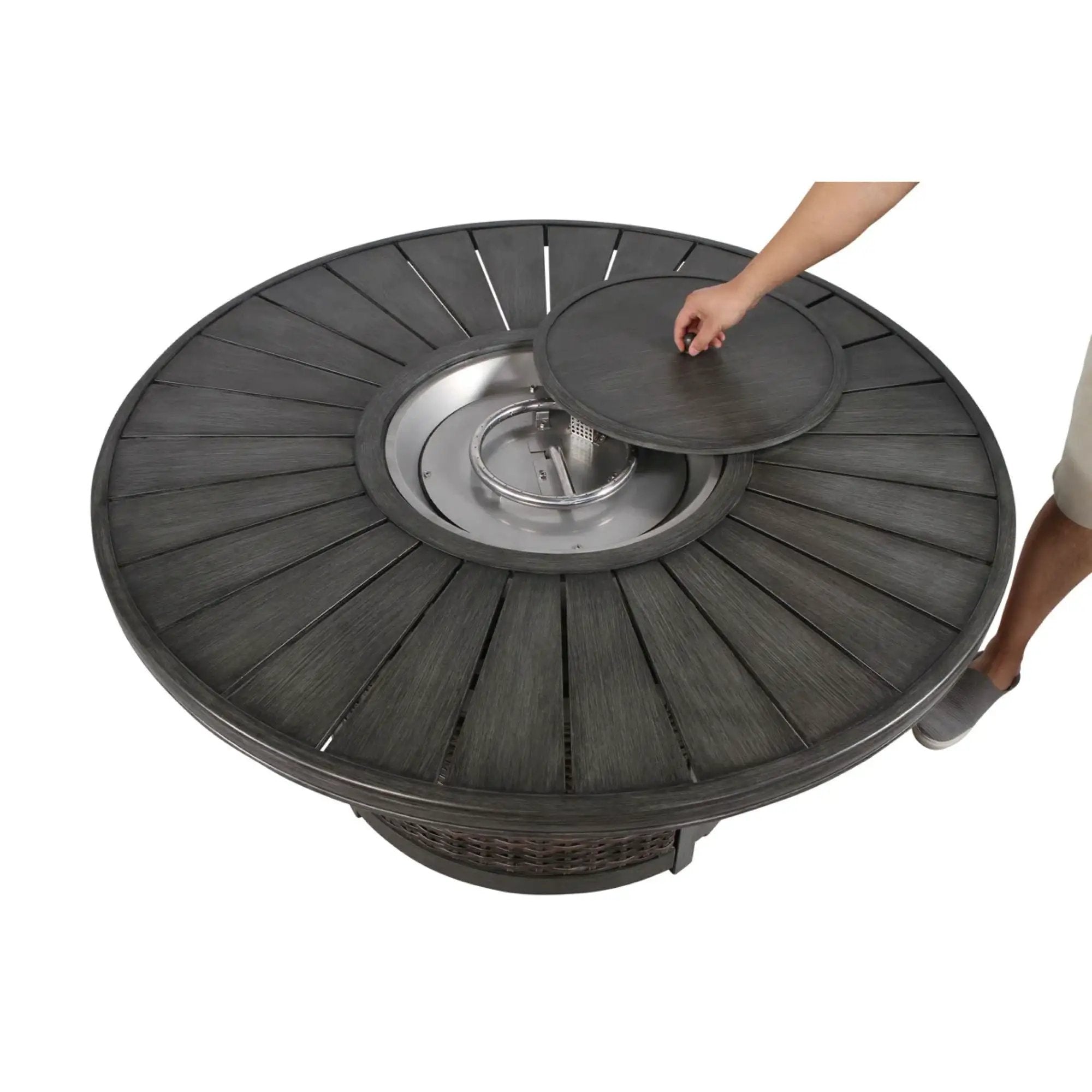 Cassara Resort - Propane Outdoor Fire Pit Table - Brown by Unique Piece Furniture