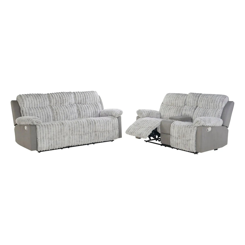 Bruni - Console Reclining Loveseat With Manual Recline by HouseOfZazla