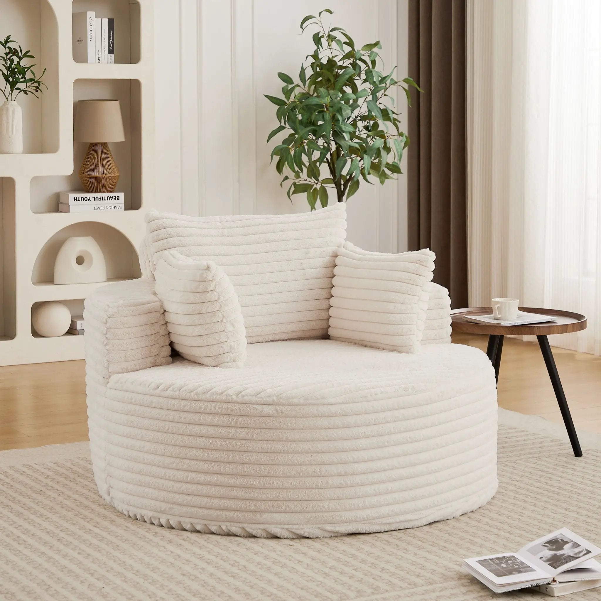 Modern Single Sofa With Backrest Pillow For Living Room by HouseOfZazla