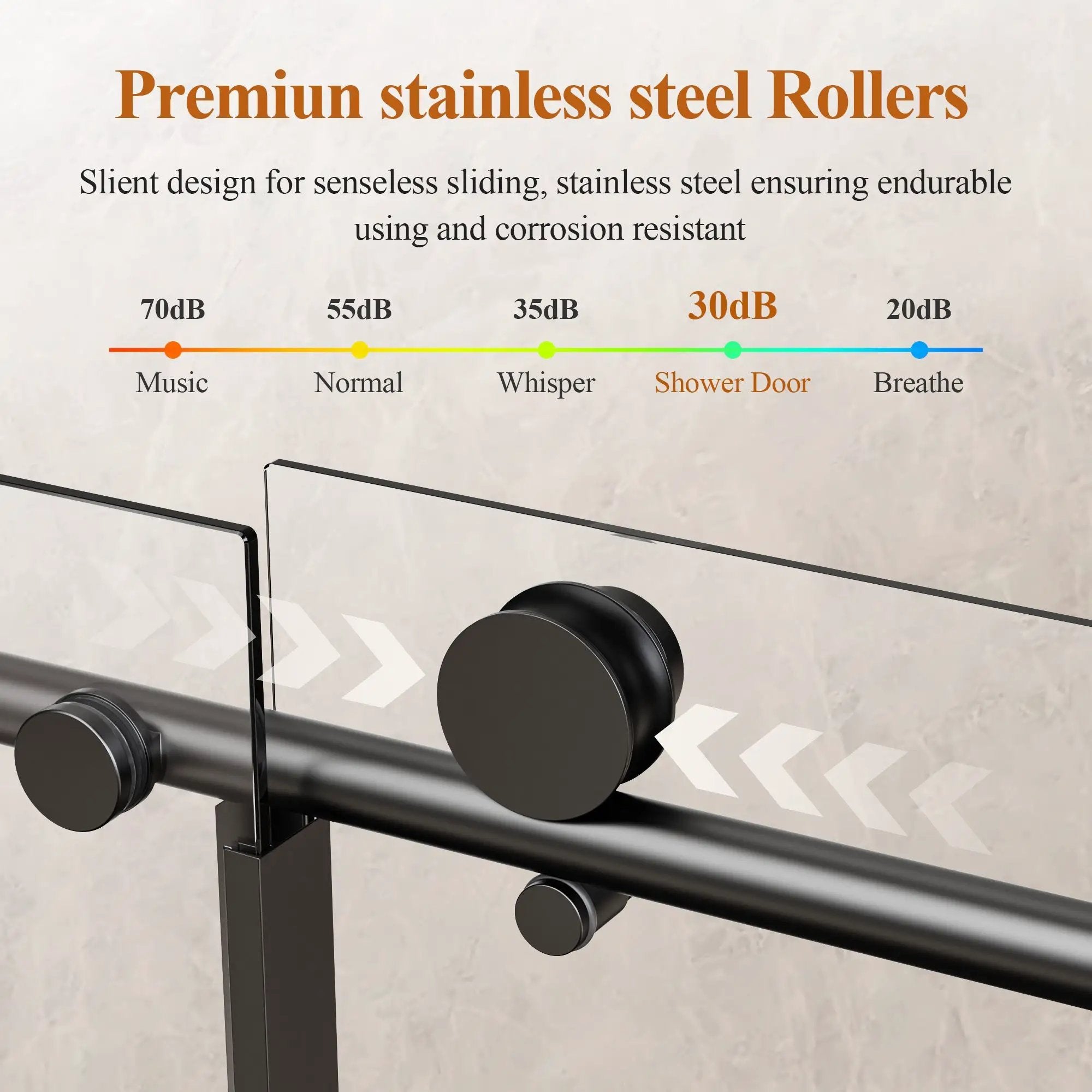 56-60" W x 76" H Stainless Steel Frameless Sliding Shower Door by HouseOfZazla