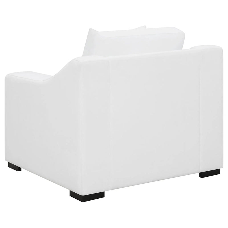 Ashlyn Upholstered Sloped Arm Accent Chair White by Unique Piece Furniture