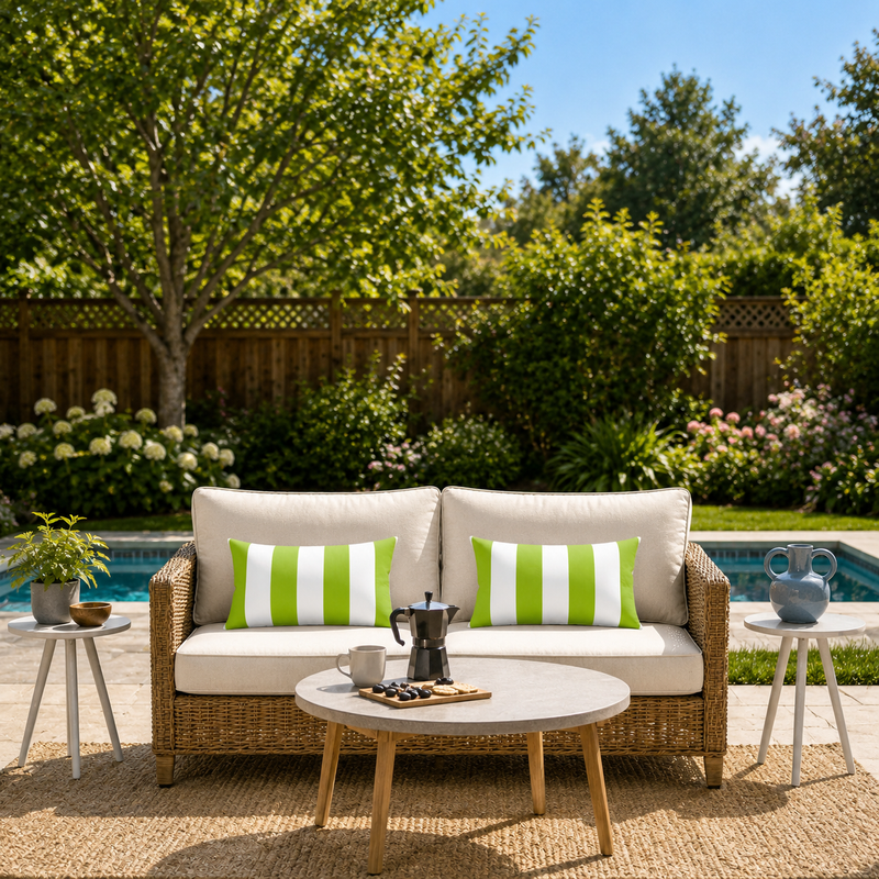 4 Pack Outdoor Lumbar Pillow with Inserts by HouseOfZazla